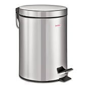 Ведро-контейнер для мусора (урна) с педалью LAIMA Classic, 12 л, зеркальное, нержавеющая сталь, со съемным внутренним ведром