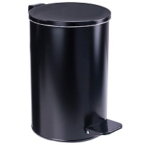 Ведро для мусора с педалью, усиленное, Титан, 10 л, черное, оцинкованная сталь в Нижнем Тагиле