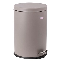 Ведро-контейнер для мусора (урна) с педалью LAIMA Classic, 20 л, серое, матовое, металл, со съемным внутренним ведром в Нижнем Тагиле