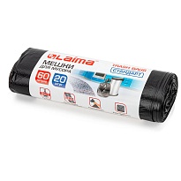 Мешки для мусора 60 л, черные, в рулоне 20 шт., ПНД, 10 мкм, 700х600 мм, LAIMA, 601381 в Нижнем Тагиле Мешки для мусора 60 л, черные, в рулоне 20 шт., ПНД, 10 мкм, 700х600 мм, LAIMA, 601381 в Нижнем Тагиле