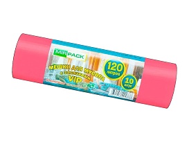 Мешки для мусора 120 л, с завязками, красные, в рулоне 10 шт., ПНД, 15 мкм, 800х750 мм, VIP, Z12010red в Нижнем Тагиле Мешки для мусора 120 л, с завязками, красные, в рулоне 10 шт., ПНД, 15 мкм, 800х750 мм, VIP, Z12010red в Нижнем Тагиле