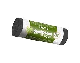 Мешки для мусора 30 л, черные, в рулоне 25 шт., ПНД, 7 мкм, 580х480 мм, SIBIRSKAYA, 101-003 S в Нижнем Тагиле