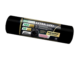 Мешки для мусора 180 л, черные, в рулоне 10 шт., ПВД, 60 мкм, 1100х930 мм, EXTRA LUX+, 1801098 в Нижнем Тагиле Мешки для мусора 180 л, черные, в рулоне 10 шт., ПВД, 60 мкм, 1100х930 мм, EXTRA LUX+, 1801098 в Нижнем Тагиле