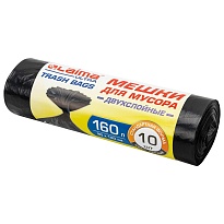 Мешки для мусора 160 л, черные, в рулоне 10 шт., ПВД, 30 мкм, 1200х900 мм, LAIMA ULTRA, 607694 в Нижнем Тагиле