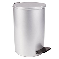Ведро для мусора с педалью, усиленное, Титан, 10 л, серое, оцинкованная сталь в Нижнем Тагиле
