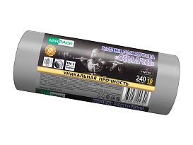 Мешки для мусора 240 л, ароматизированные, серые, в рулоне 10 шт., ПВД 40 мкм, 1500х1100 мм, СИЛАЧИ, sil240111101 в Нижнем Тагиле