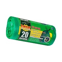 Мешки для мусора 20 л, биоразлагаемые, с ручками, черные, в рулоне 30 шт., ПНД, 10 мкм, 550х440 мм, Крепак, 4607075710047 в Нижнем Тагиле Мешки для мусора 20 л, биоразлагаемые, с ручками, черные, в рулоне 30 шт., ПНД, 10 мкм, 550х440 мм, Крепак, 4607075710047 в Нижнем Тагиле