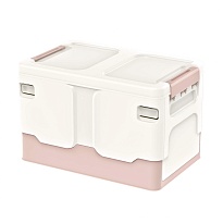Ящик пластиковый складной белый, дно розовое, 370х240х240 мм в Нижнем Тагиле