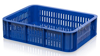 Ящик (лоток) кондитерский перфорированный синий в Нижнем Тагиле Ящик (лоток) кондитерский перфорированный синий в Нижнем Тагиле