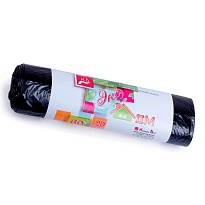 Мешки для мусора 60 л, черные, в рулоне 20 шт., ПНД, 7 мкм, 700х600 мм, Концепция Быта ЭкоДом, 601349 в Нижнем Тагиле