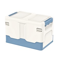 Ящик пластиковый складной белый, дно синее, 370х240х240 мм в Нижнем Тагиле