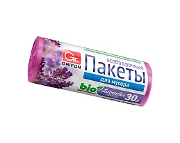Мешки для мусора 30 л, ароматизированные, Лаванда, сиреневые, в рулоне 20 шт., ПНД, 9 мкм, 560х530 мм, GRIFON Aroma, 101-020 La в Нижнем Тагиле